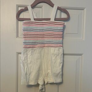 GAP Kids White and Red Striped Romper